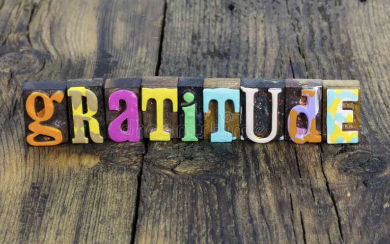 The word gratitude